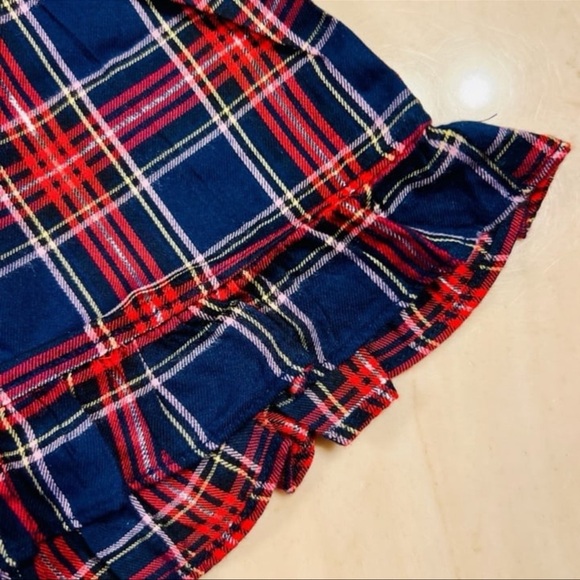 PINK VICTORIA'S SECRET Flannel Pajama Shorts Navy, Red & Silver Plaid Preppy XL - Picture 3 of 13